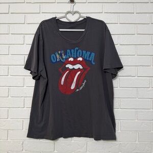 Rolling Stones Oklahoma Graphic Tee Women’s 2X Oversized Band Tee